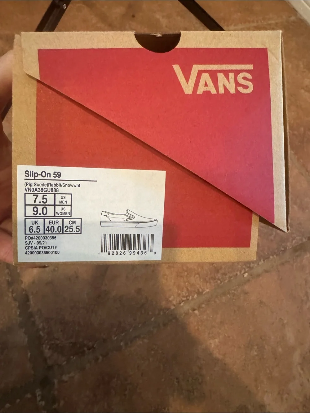 Vans Slip-On Suede Sneakers in Grey Suede NEW